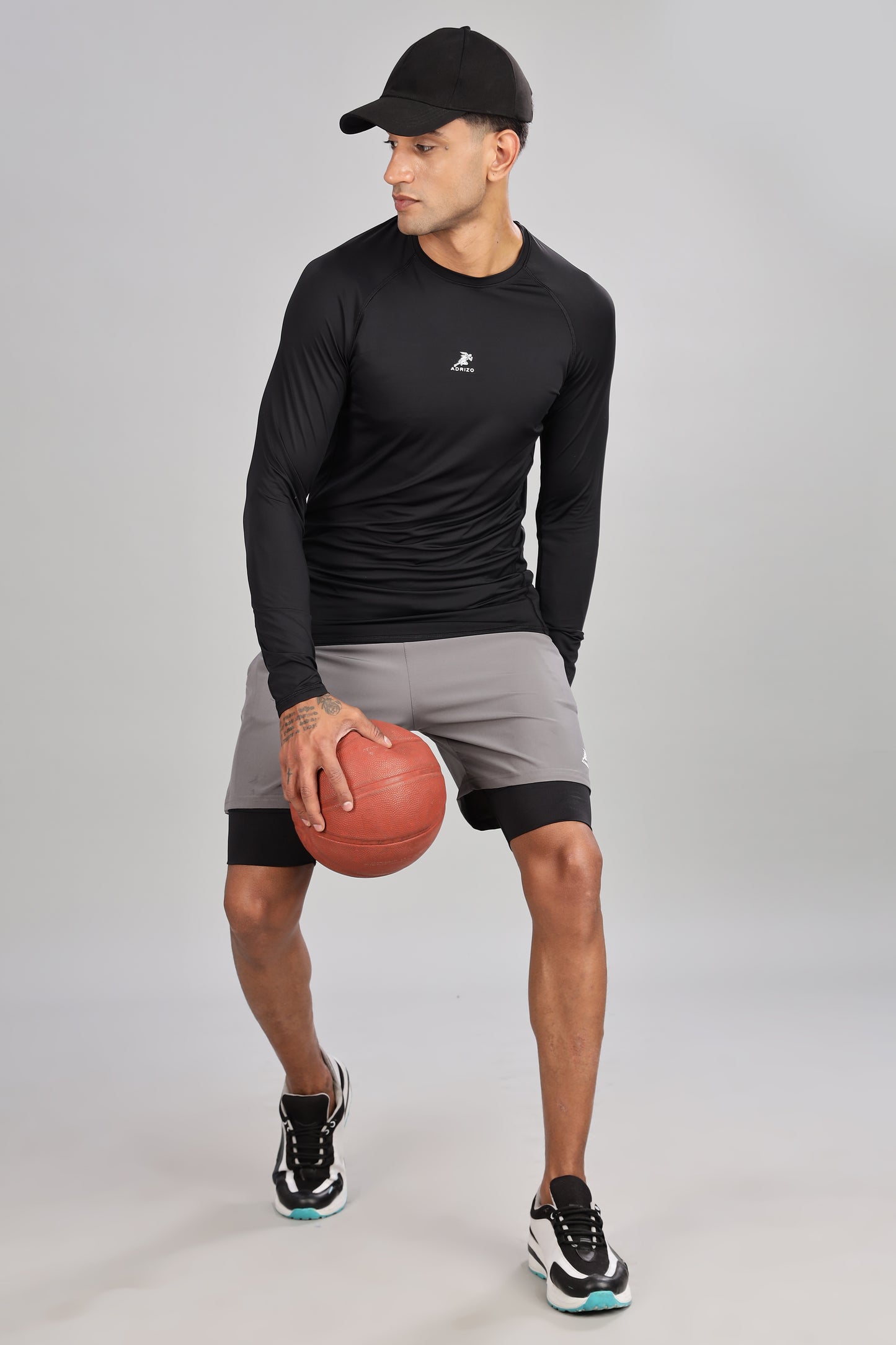 2 In 1 Shorts Light Grey