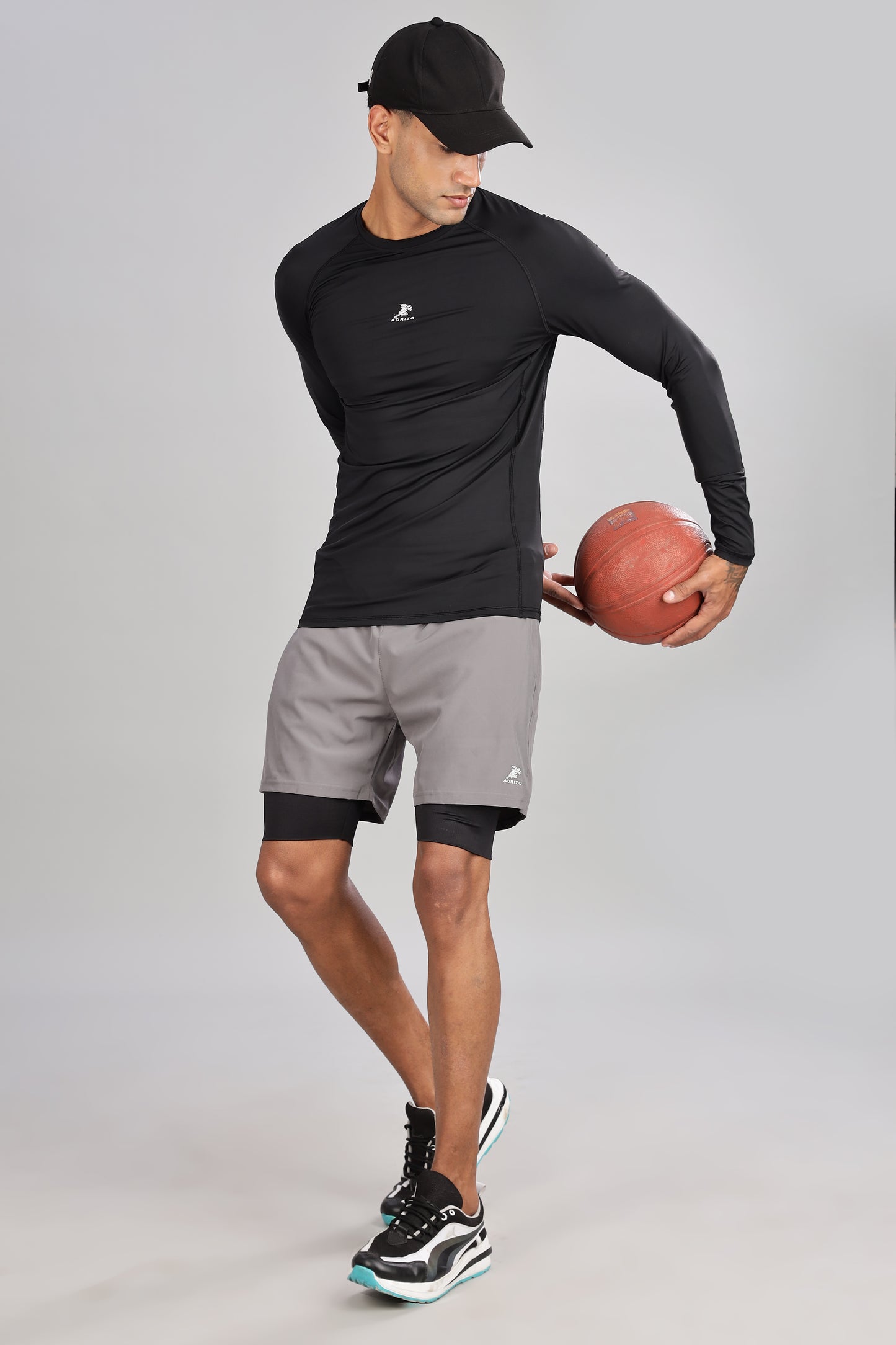2 In 1 Shorts Light Grey